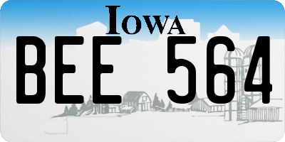 IA license plate BEE564