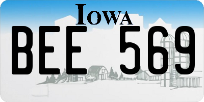 IA license plate BEE569