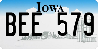 IA license plate BEE579