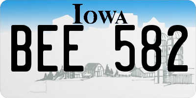 IA license plate BEE582