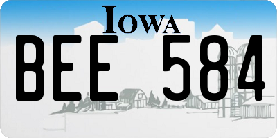 IA license plate BEE584