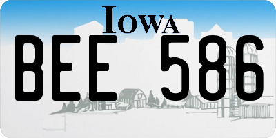 IA license plate BEE586