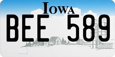 IA license plate BEE589