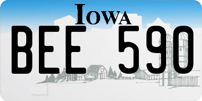 IA license plate BEE590