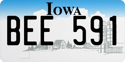 IA license plate BEE591