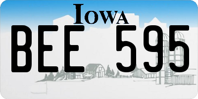 IA license plate BEE595
