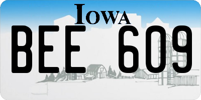 IA license plate BEE609