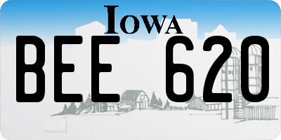 IA license plate BEE620