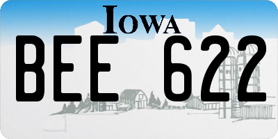 IA license plate BEE622