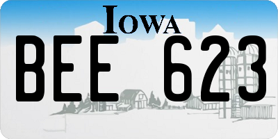 IA license plate BEE623