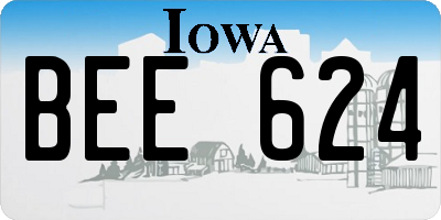 IA license plate BEE624