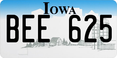 IA license plate BEE625