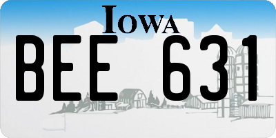 IA license plate BEE631