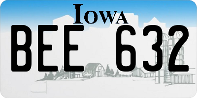 IA license plate BEE632