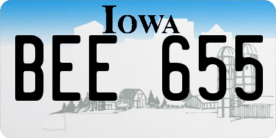 IA license plate BEE655