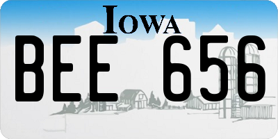 IA license plate BEE656
