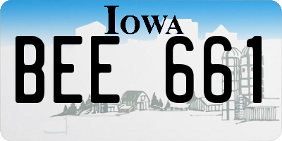 IA license plate BEE661