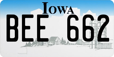 IA license plate BEE662