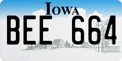 IA license plate BEE664
