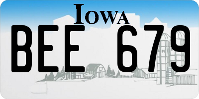 IA license plate BEE679