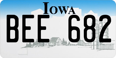 IA license plate BEE682