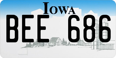 IA license plate BEE686