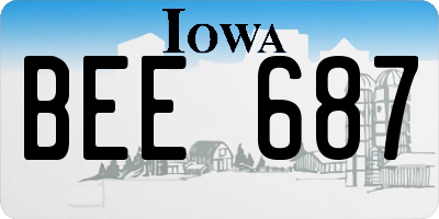 IA license plate BEE687
