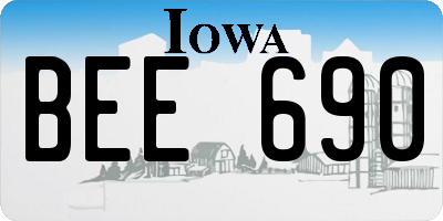 IA license plate BEE690