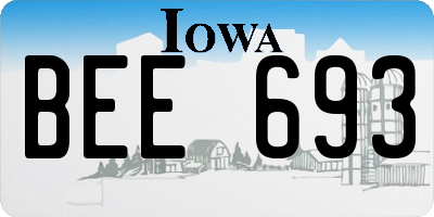 IA license plate BEE693