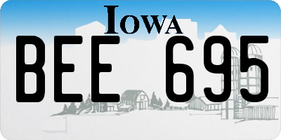 IA license plate BEE695