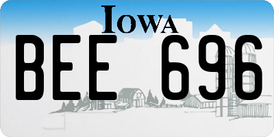 IA license plate BEE696