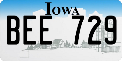 IA license plate BEE729
