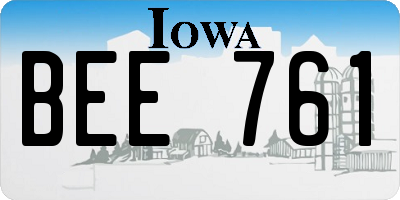 IA license plate BEE761