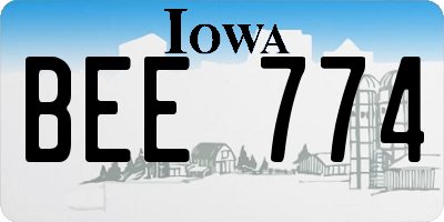 IA license plate BEE774