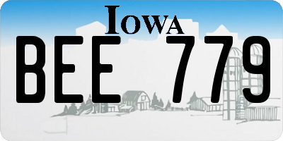 IA license plate BEE779