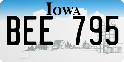 IA license plate BEE795