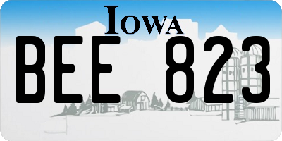IA license plate BEE823
