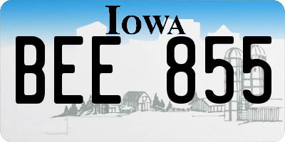 IA license plate BEE855