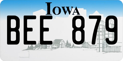 IA license plate BEE879