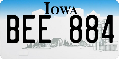 IA license plate BEE884