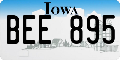 IA license plate BEE895