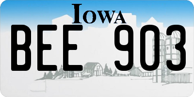 IA license plate BEE903