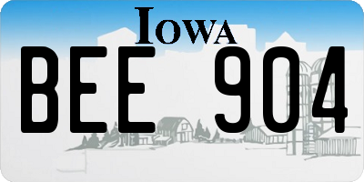 IA license plate BEE904