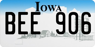 IA license plate BEE906