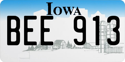 IA license plate BEE913
