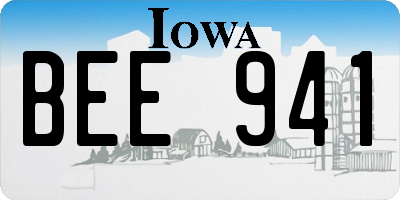 IA license plate BEE941