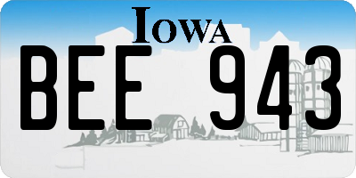 IA license plate BEE943