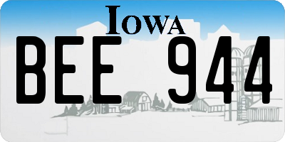 IA license plate BEE944