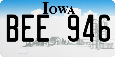 IA license plate BEE946