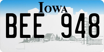 IA license plate BEE948